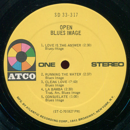 Blues Image : Open (LP, Album, PR )