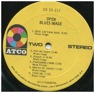 Blues Image : Open (LP, Album, PR )