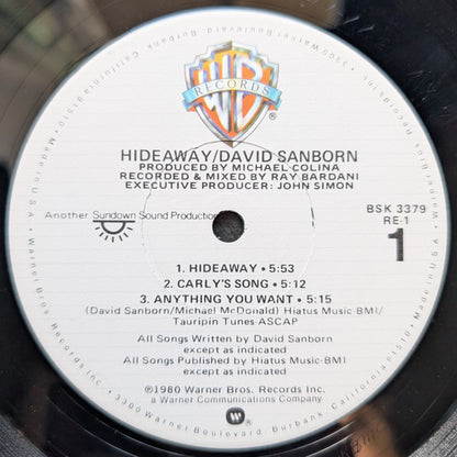 David Sanborn : Hideaway (LP, Album, Los)