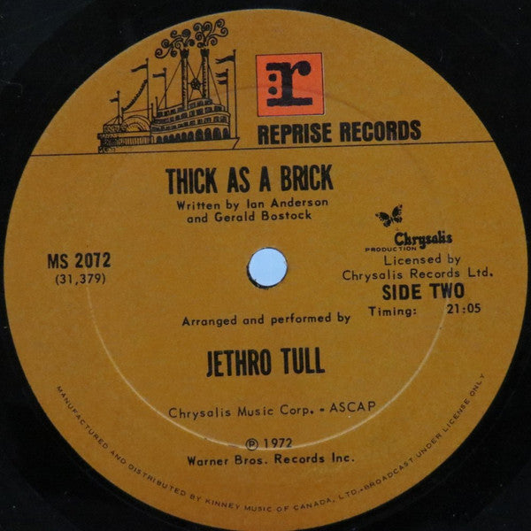 Jethro Tull : Thick As A Brick (LP, Album, Gat)