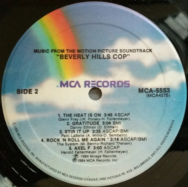 Various : Music From The Motion Picture Soundtrack - Beverly Hills Cop (LP, Album, Comp)