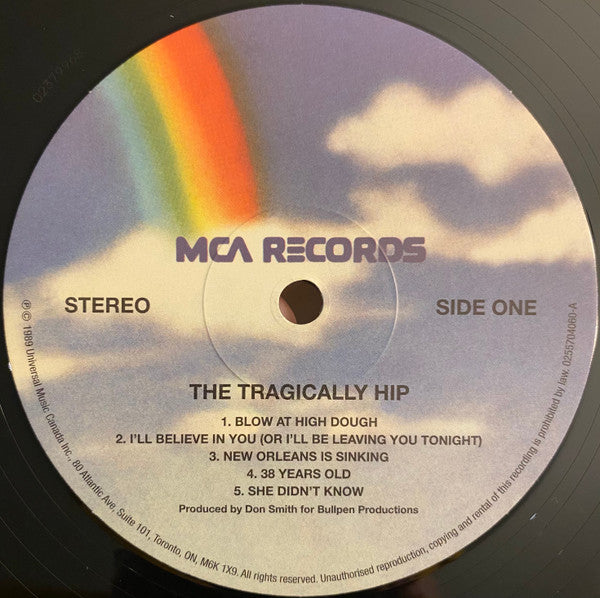 The Tragically Hip : Up To Here (LP, Album, RE)