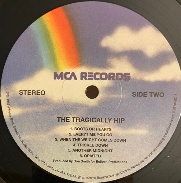 The Tragically Hip : Up To Here (LP, Album, RE)