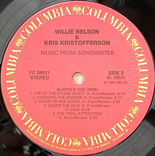 Willie Nelson & Kris Kristofferson : Music From Songwriter (LP, Album)