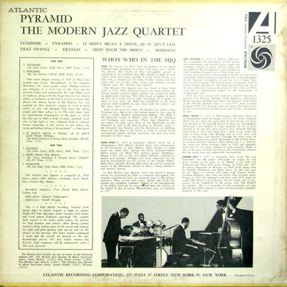 The Modern Jazz Quartet : Pyramid (LP, Album, Mono, Bla)