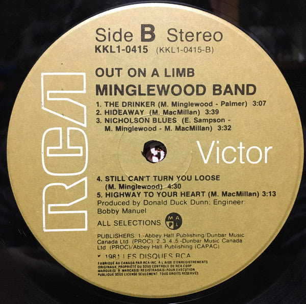 Minglewood Band : Out On A Limb (LP, Album)