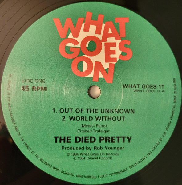 Died Pretty : Out Of The Unknown (12", Single)