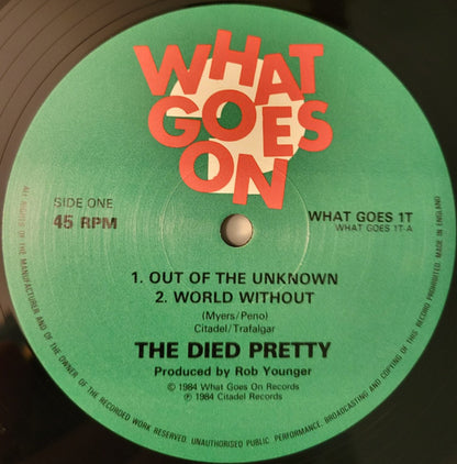 Died Pretty : Out Of The Unknown (12", Single)