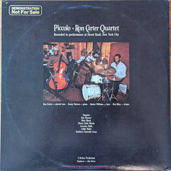 Ron Carter Quartet : Piccolo (2xLP, Album, Gat)