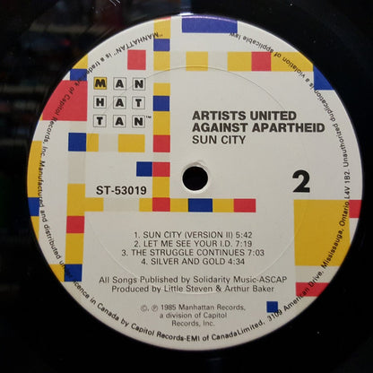 Artists United Against Apartheid : Sun City (LP, Album)