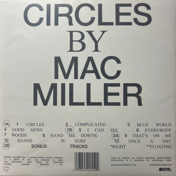 Mac Miller : Circles (2xLP, Album, RE, Cle)