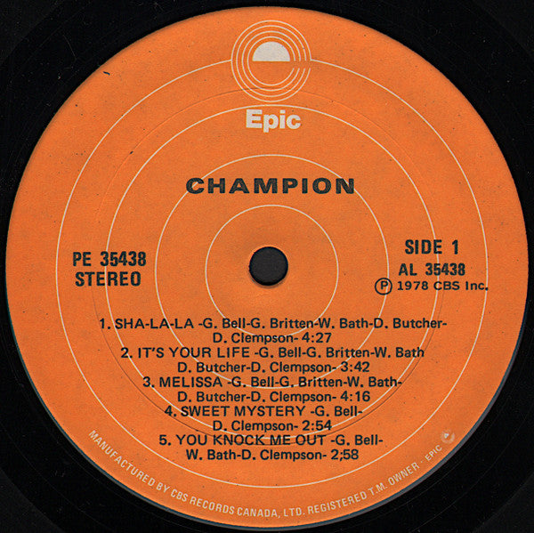 Champion (5) : Champion (LP, Album)