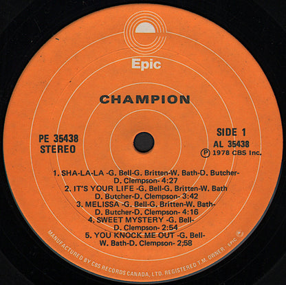 Champion (5) : Champion (LP, Album)