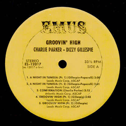 Dizzy Gillespie / Charlie Parker : Groovin' High (LP, Comp)