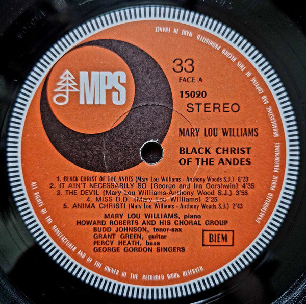 Mary Lou Williams : Black Christ Of The Andes (LP, Album, RE)