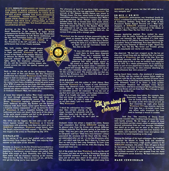Horslips : Tell 'Em About It, Johnny! (Live At Winterland 1978) (LP, Album, RSD, Ltd, Cry)