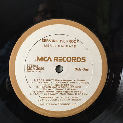 Merle Haggard : Serving 190 Proof (LP, Album)