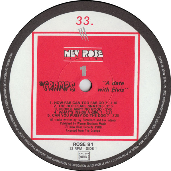 The Cramps : A Date With Elvis (LP, Album)