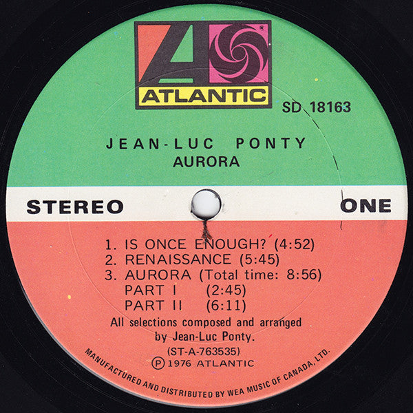 Jean-Luc Ponty : Aurora (LP, Album)