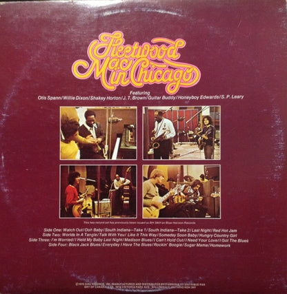 Fleetwood Mac Featuring: Otis Spann / Willie Dixon / Walter Horton / J.T. Brown / Buddy Guy / David "Honeyboy" Edwards / S.P. Leary : Fleetwood Mac In Chicago (2xLP, Album, RE)