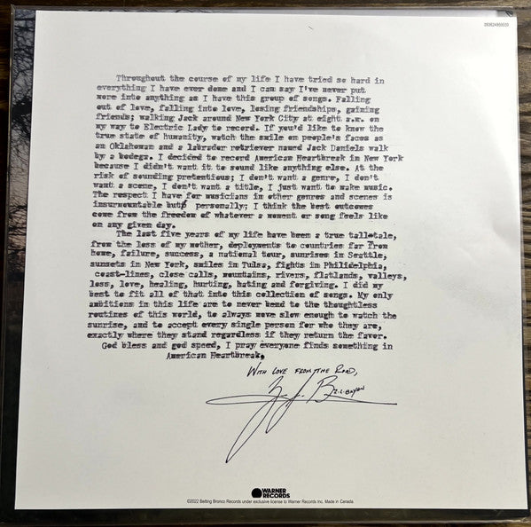 Zach Bryan : American Heartbreak (3xLP, Album)