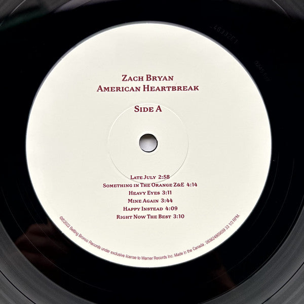 Zach Bryan : American Heartbreak (3xLP, Album)