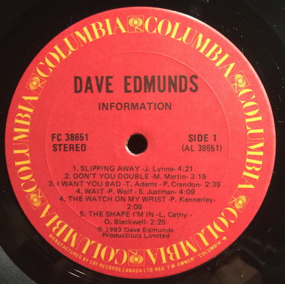Dave Edmunds : Information (LP, Album)