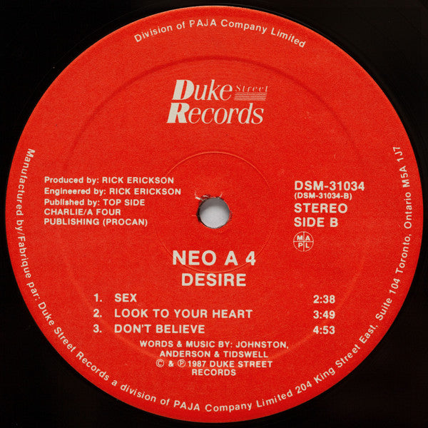 Neo A4 : Desire (12", MiniAlbum)