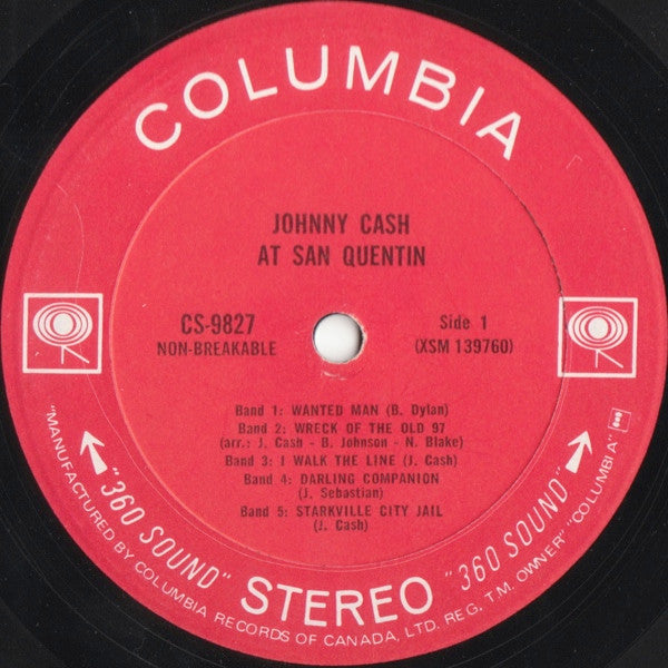Johnny Cash : Johnny Cash At San Quentin (LP, Album, Non)