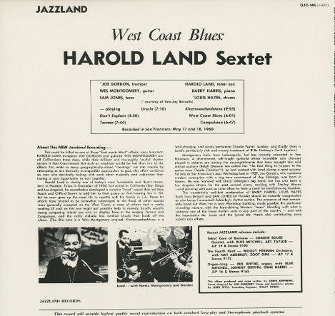 Harold Land : West Coast Blues! (LP, Album, RE)