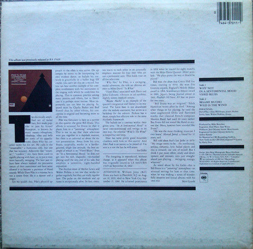 The Dave Pike Quartet* Featuring Bill Evans : Pike's Peak (LP, Album, RE, RM)