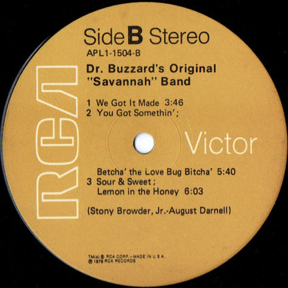 Dr. Buzzard's Original Savannah Band : Dr. Buzzard's Original "Savannah" Band (LP, Album, Ind)