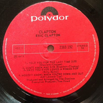 Eric Clapton : Clapton (LP, Comp)