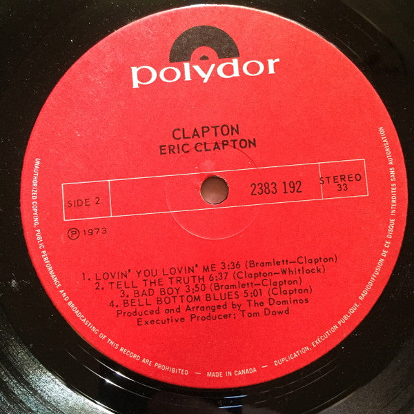 Eric Clapton : Clapton (LP, Comp)