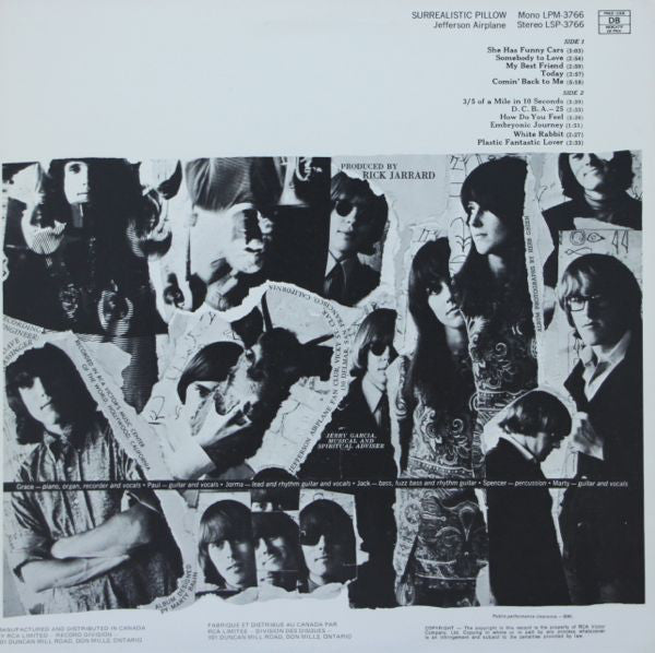 Jefferson Airplane : Surrealistic Pillow (LP, Album, RE)