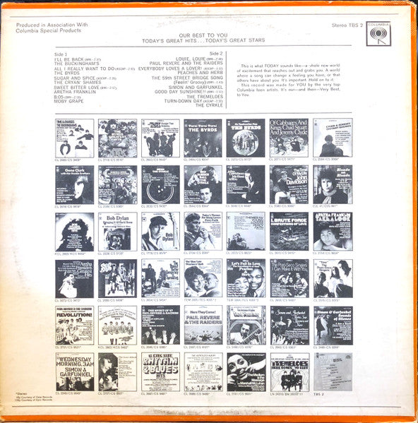 Various : Our Best To You: Today's Great Hits... Today's Great Stars (LP, Comp)