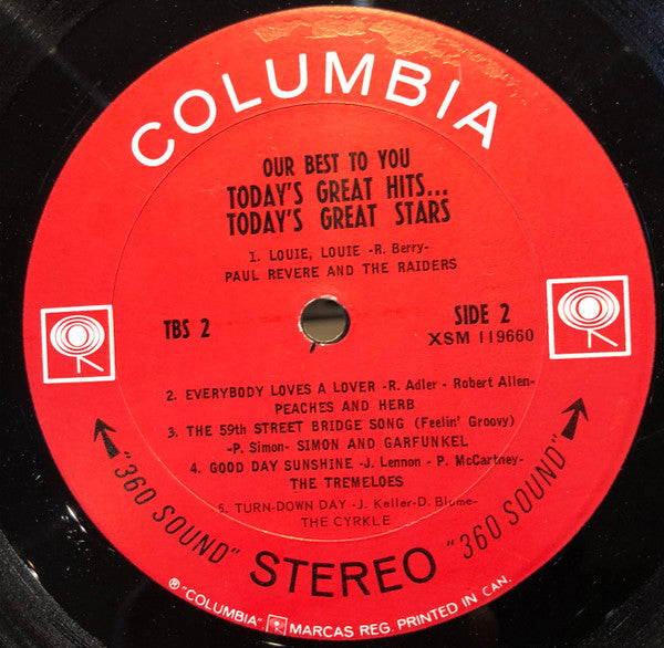 Various : Our Best To You: Today's Great Hits... Today's Great Stars (LP, Comp)