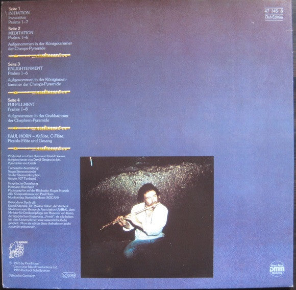 Paul Horn : Inside The Great Pyramid (2xLP, Album, Club, RE, Gat)