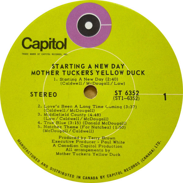 Mother Tuckers Yellow Duck* : Starting A New Day (LP, Album)
