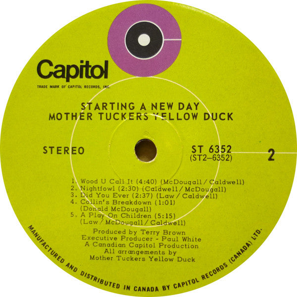 Mother Tuckers Yellow Duck* : Starting A New Day (LP, Album)