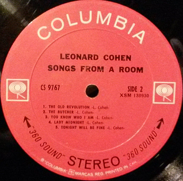 Leonard Cohen : Songs From A Room (LP, Album)