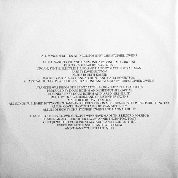 Christopher Owens : Lysandre (LP, Album)