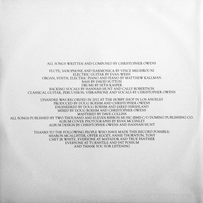 Christopher Owens : Lysandre (LP, Album)