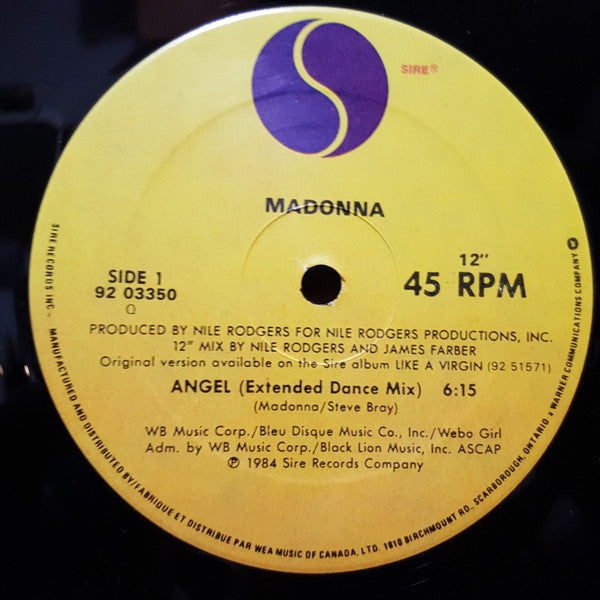 Madonna : Angel (12", Maxi)