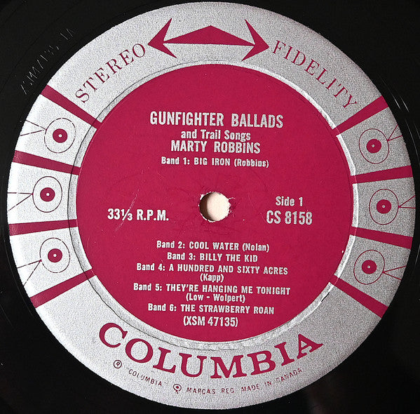 Marty Robbins : Gunfighter Ballads And Trail Songs (LP, Album)