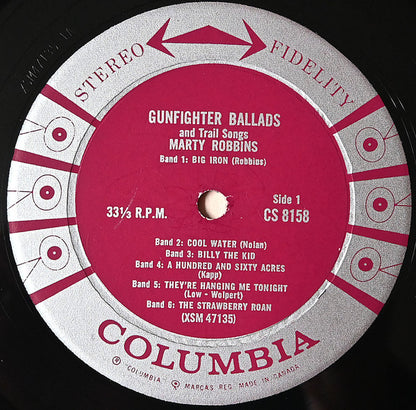 Marty Robbins : Gunfighter Ballads And Trail Songs (LP, Album)