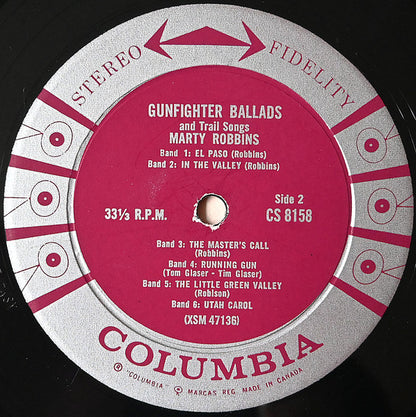 Marty Robbins : Gunfighter Ballads And Trail Songs (LP, Album)