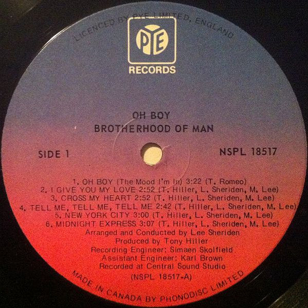 Brotherhood Of Man : Oh Boy! (LP, Album)