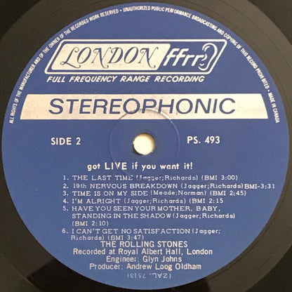 The Rolling Stones : Got Live If You Want It! (LP, Album)