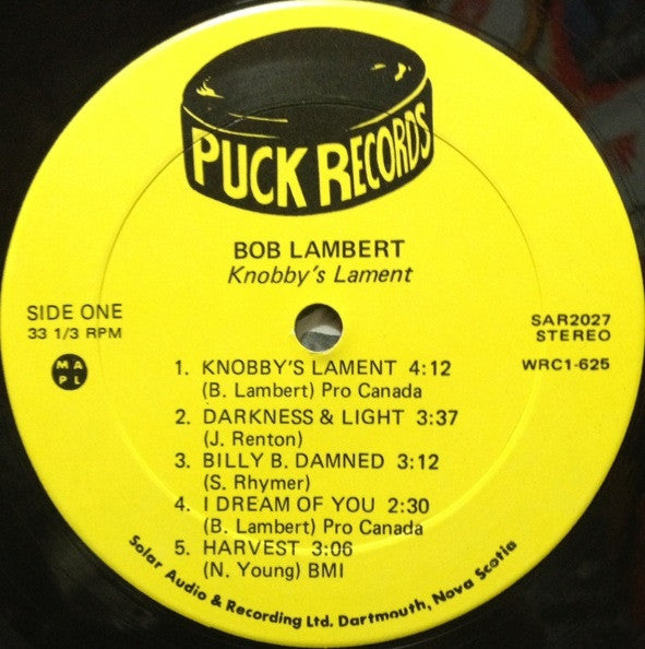 Bob Lambert (2) : Knobbys Lament (LP, Album, Ltd)